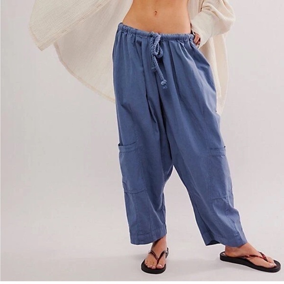 Free People Pants - Free People Kahlani Harem oversized relaxed fit cargo pull-on pants